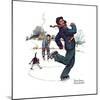Grandpa and Me: Ice Skating-Norman Rockwell-Mounted Giclee Print
