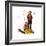 Grandpa and Me: Raking Leaves-Norman Rockwell-Framed Giclee Print