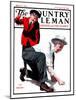 "Grandpa Goes Knuckles Down," Country Gentleman Cover, March 10, 1923-J.F. Kernan-Mounted Giclee Print