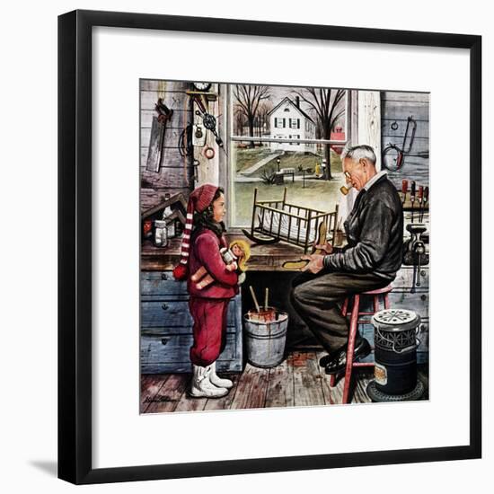 "Grandpa's Workshop," November 12, 1949-Stevan Dohanos-Framed Giclee Print