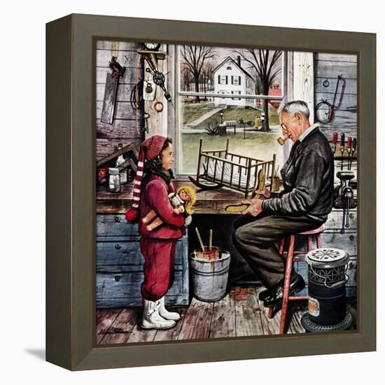 "Grandpa's Workshop," November 12, 1949-Stevan Dohanos-Framed Premier Image Canvas