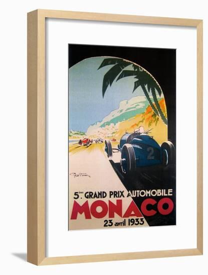 Grandprix Automobile Monaco 1933-null-Framed Premium Giclee Print