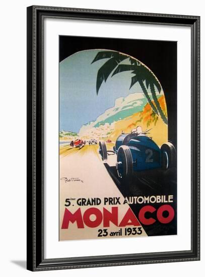 Grandprix Automobile Monaco 1933-null-Framed Giclee Print