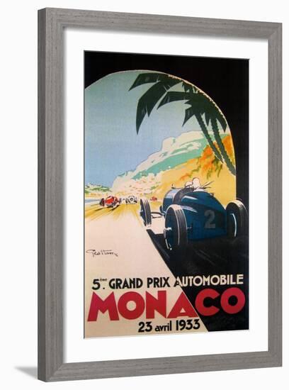 Grandprix Automobile Monaco 1933-null-Framed Giclee Print