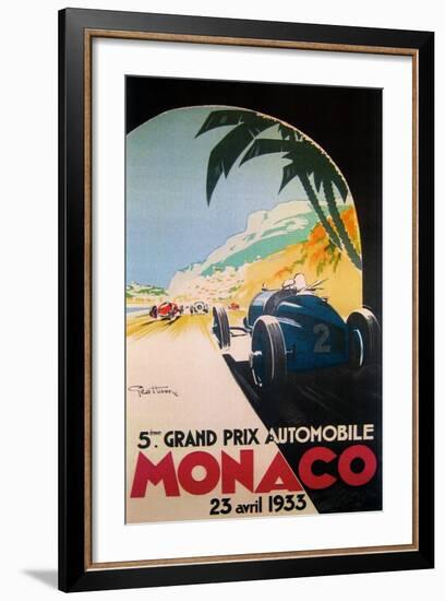 Grandprix Automobile Monaco 1933-null-Framed Giclee Print