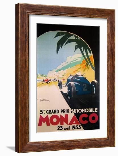 Grandprix Automobile Monaco 1933-null-Framed Giclee Print