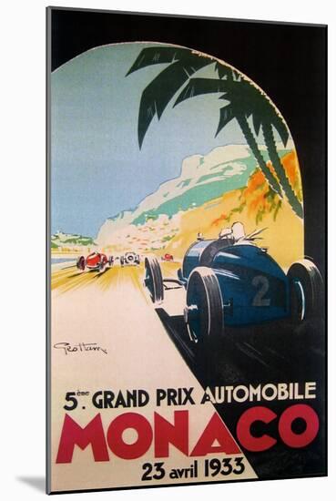 Grandprix Automobile Monaco 1933-null-Mounted Giclee Print