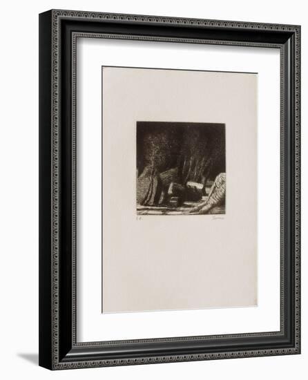 Grands arbres avec rochers-Ivan Theimer-Framed Collectable Print