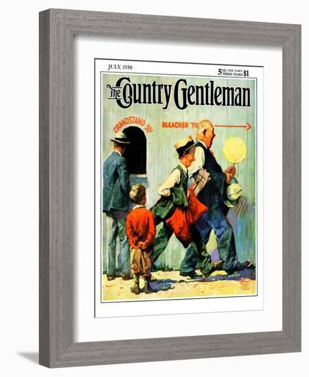 "Grandstand 50 Cents," Country Gentleman Cover, July 1, 1930-William Meade Prince-Framed Giclee Print