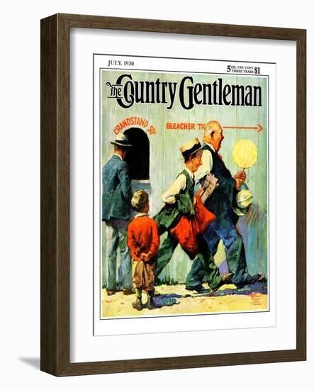 "Grandstand 50 Cents," Country Gentleman Cover, July 1, 1930-William Meade Prince-Framed Giclee Print