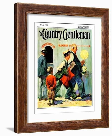 "Grandstand 50 Cents," Country Gentleman Cover, July 1, 1930-William Meade Prince-Framed Giclee Print