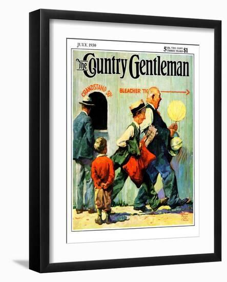 "Grandstand 50 Cents," Country Gentleman Cover, July 1, 1930-William Meade Prince-Framed Giclee Print