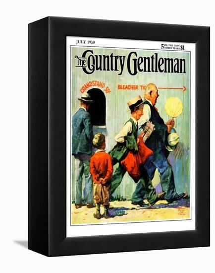 "Grandstand 50 Cents," Country Gentleman Cover, July 1, 1930-William Meade Prince-Framed Premier Image Canvas