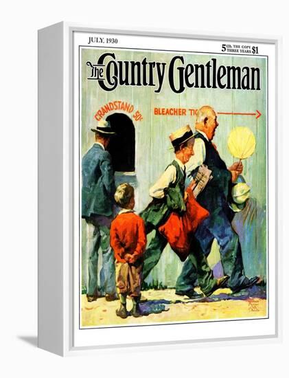 "Grandstand 50 Cents," Country Gentleman Cover, July 1, 1930-William Meade Prince-Framed Premier Image Canvas