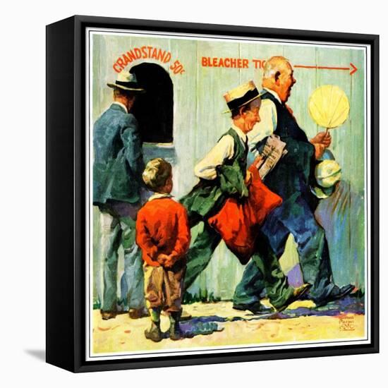 "Grandstand 50 Cents,"July 1, 1930-William Meade Prince-Framed Premier Image Canvas