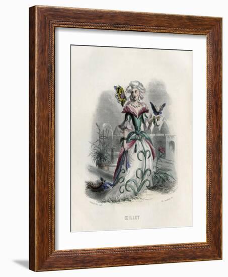 Grandville Carnation-JJ Grandville-Framed Art Print