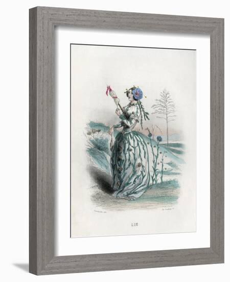 Grandville Flax 1847-JJ Grandville-Framed Art Print