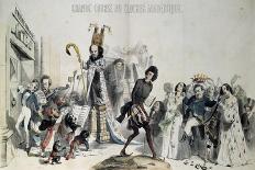 Repas de Corps, Caricature from Les Metamorphoses du Jour Series, Reprinted in 1854-Grandville-Framed Giclee Print