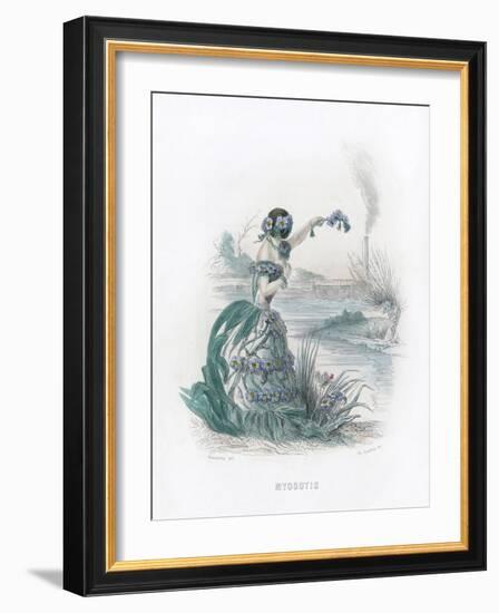 Grandville Myosotis 1847-JJ Grandville-Framed Art Print