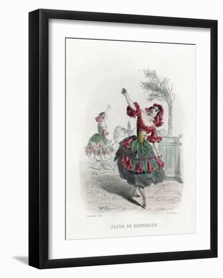 Grandville Pomegranate-JJ Grandville-Framed Art Print