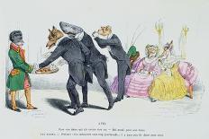 Aha! My Rabbit I've Caught You Eating Your Neighbours Cabbages, Les Metamorphoses du Jour, c.1854-Grandville-Giclee Print