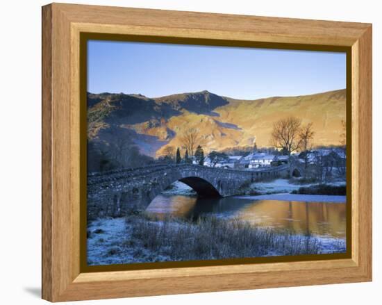 Grange in Borrowdale, Lake District National Park, Cumbria, England, UK-Roy Rainford-Framed Premier Image Canvas