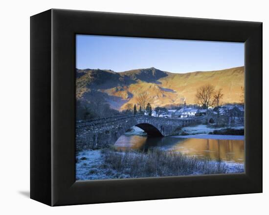 Grange in Borrowdale, Lake District National Park, Cumbria, England, UK-Roy Rainford-Framed Premier Image Canvas