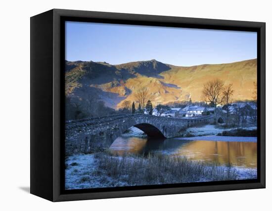 Grange in Borrowdale, Lake District National Park, Cumbria, England, UK-Roy Rainford-Framed Premier Image Canvas