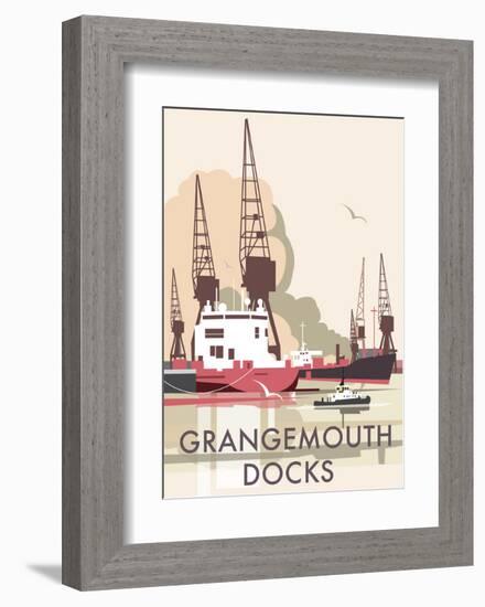 Grangemouth Docks - Dave Thompson Contemporary Travel Print-Dave Thompson-Framed Art Print