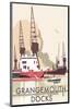 Grangemouth Docks - Dave Thompson Contemporary Travel Print-Dave Thompson-Mounted Giclee Print