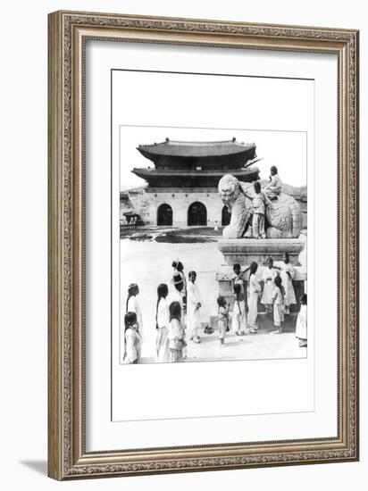 Granit Lion of the Old Royal Palace-null-Framed Art Print