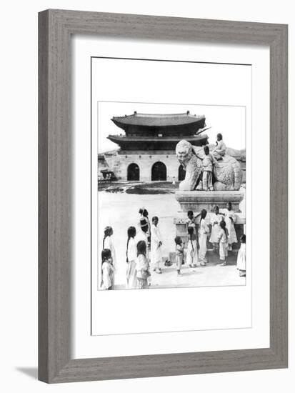 Granit Lion of the Old Royal Palace-null-Framed Art Print