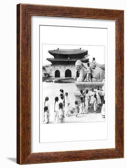 Granit Lion of the Old Royal Palace-null-Framed Art Print