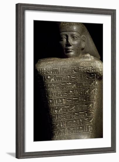 Granite Cube Statue of Yamu Nedjeh from Ourna-null-Framed Giclee Print