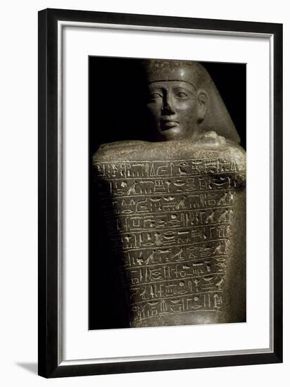 Granite Cube Statue of Yamu Nedjeh from Ourna-null-Framed Giclee Print