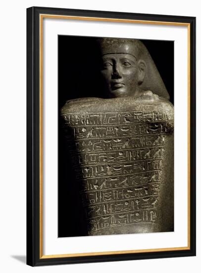 Granite Cube Statue of Yamu Nedjeh from Ourna-null-Framed Giclee Print