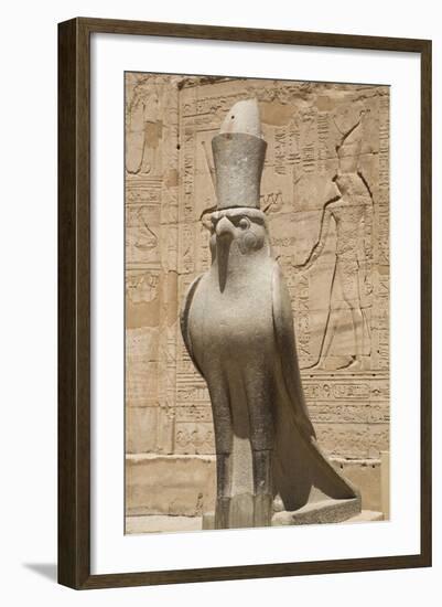 Granite Falcons, Pylon, Temple of Horus, Edfu, Egypt, North Africa, Africa-Richard Maschmeyer-Framed Photographic Print