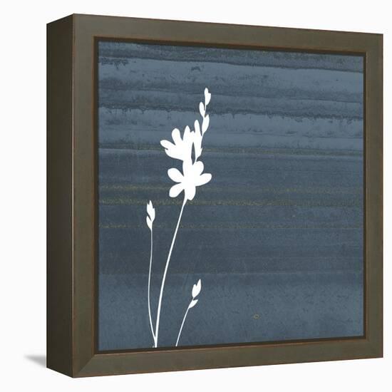 Granite Flower-Jace Grey-Framed Stretched Canvas