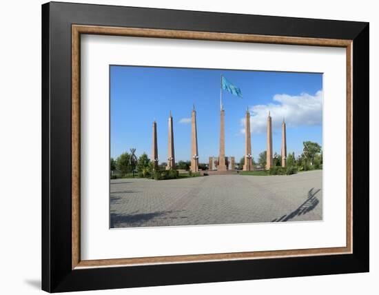 Granite obelisk, Independence Park, Shymkent, South Region, Kazakhstan, Central Asia, Asia-G&M Therin-Weise-Framed Photographic Print