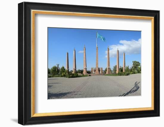 Granite obelisk, Independence Park, Shymkent, South Region, Kazakhstan, Central Asia, Asia-G&M Therin-Weise-Framed Photographic Print