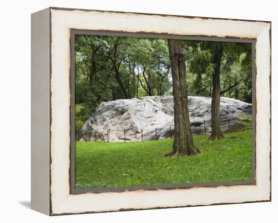 Granite Outcrops in Central Park, Manhattan, New York City, New York, USA-Amanda Hall-Framed Premier Image Canvas