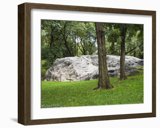 Granite Outcrops in Central Park, Manhattan, New York City, New York, USA-Amanda Hall-Framed Photographic Print