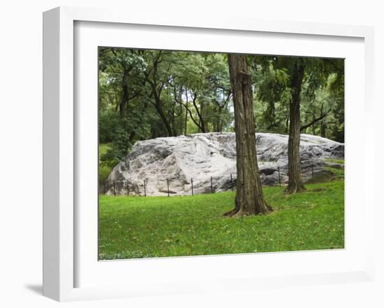 Granite Outcrops in Central Park, Manhattan, New York City, New York, USA-Amanda Hall-Framed Photographic Print