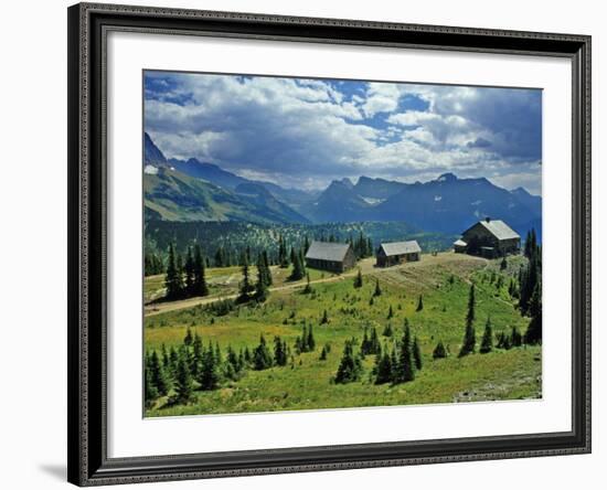 Granite Park Chalet, Glacier National Park, Montana, USA-Chuck Haney-Framed Photographic Print