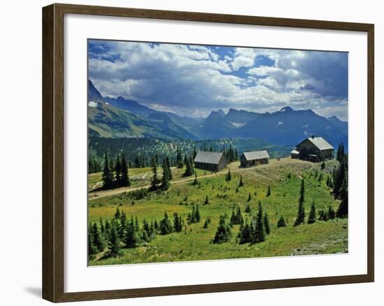 Granite Park Chalet, Glacier National Park, Montana, USA-Chuck Haney-Framed Photographic Print