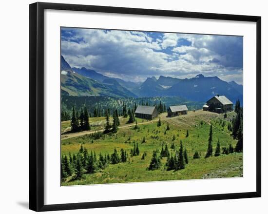 Granite Park Chalet, Glacier National Park, Montana, USA-Chuck Haney-Framed Photographic Print