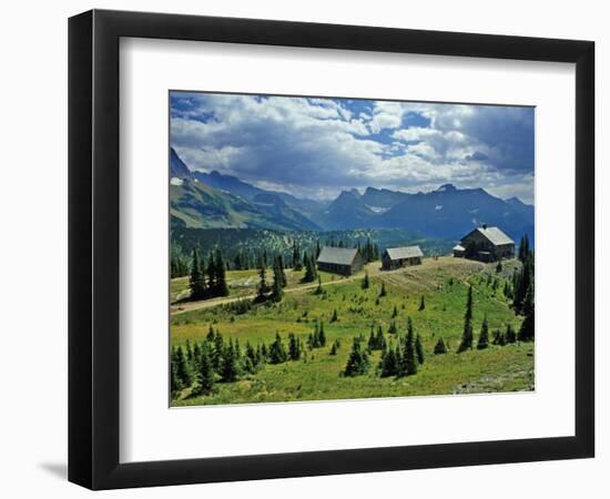 Granite Park Chalet, Glacier National Park, Montana, USA-Chuck Haney-Framed Photographic Print