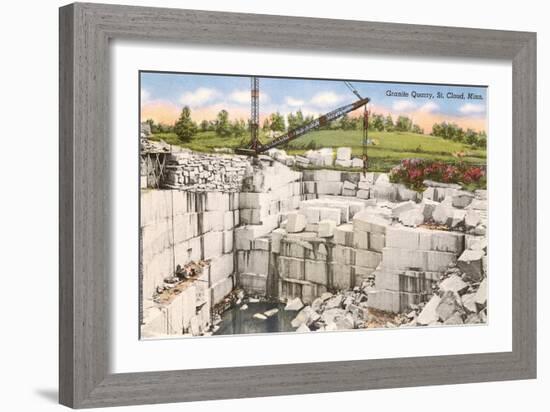 Granite Quarry, St. Cloud, Minnesota-null-Framed Art Print