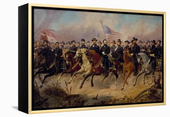 Grant and His Generals, 1865-Ole Peter Hansen Balling-Framed Premier Image Canvas