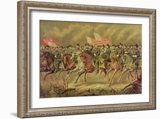 Grant and His Officers-E. Boell-Framed Giclee Print